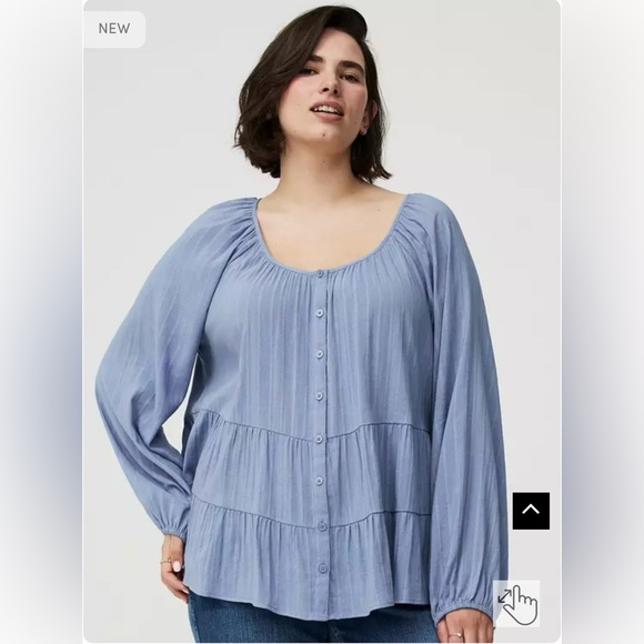 torrid Tops - Torrid Tiered Button Babydoll Top